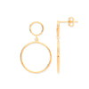 Ring - Y/G Circles Open Drop Earrings - by Hearts Forever Jewellers