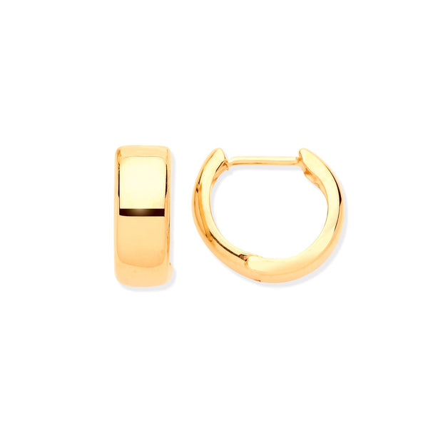 Jewellery - Y/G 13mm Hinged Huggies - by Hearts Forever Jewellers