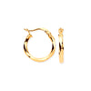 Ring - Y/G 16mm Faceted Hoop Earrings - by Hearts Forever Jewellers