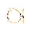 Ring - Y/G 22mm Faceted Hoop Earrings - by Hearts Forever Jewellers