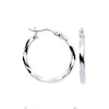 Ring - W/G 22mm Faceted Hoop Earrings - by Hearts Forever Jewellers