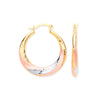Ring - Y, W & R/G Twist Hoop Earrings - by Hearts Forever Jewellers