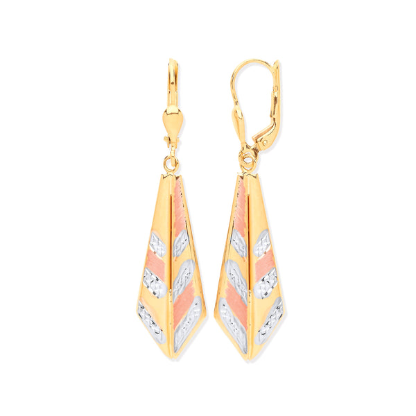 Ring - W,R & Y/G Drop Earrings - by Hearts Forever Jewellers