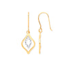 Ring - Y & W/G Rhombus Shaped Hook Earrings - by Hearts Forever Jewellers
