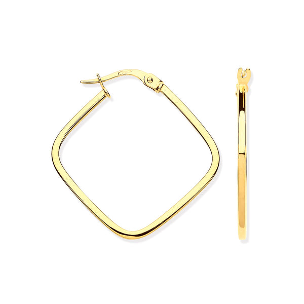 Ring - Y/G Square Hoop Earrings - by Hearts Forever Jewellers