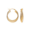 Ring - YG Triple Layer Ribbed Hoop Earrings - by Hearts Forever Jewellers