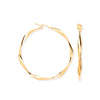 Ring - YG 45mm Hollow Twist Hoop Earrings - by Hearts Forever Jewellers