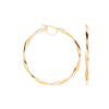 Ring - YG 55mm Hollow Twist Hoop Earrings - by Hearts Forever Jewellers