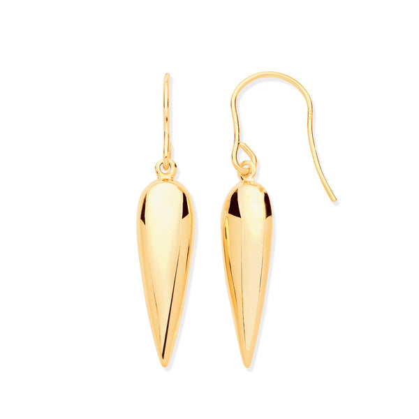 Ring - Y/G Elongated Drop, Fish Hook Earrings - by Hearts Forever Jewellers