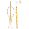 Ring - Y/G Oval Tube Tassel Drop Earrings - by Hearts Forever Jewellers