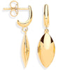 Ring - Y/G Hollow Marquise Shape Drop Earrings - by Hearts Forever Jewellers