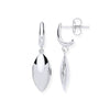 Ring - W/G Hollow Marquise Shape Drop Earrings - by Hearts Forever Jewellers