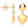 Ring - Y/G Triangle Geometric Hollow Drop Earrings - by Hearts Forever Jewellers