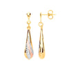 Ring - Y/G, RG Satin Finish, WG Ribbed Drop Earrings - by Hearts Forever Jewellers