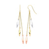 Ring - Y, W & RG Twisted Tubes Hollow Drop Earrings - by Hearts Forever Jewellers