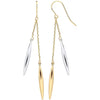 Y & WG Icicle Shaped Hollow Drop Earrings