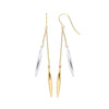 Ring - Y & WG Icicle Shaped Hollow Drop Earrings - by Hearts Forever Jewellers