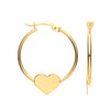 Ring - Y/G Hoop with Heart Earrings - by Hearts Forever Jewellers