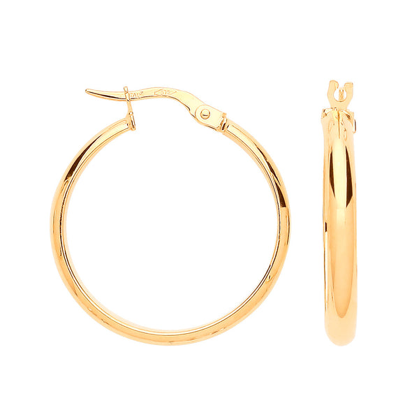 Ring - Y/G 24mm Hoop Earrings - by Hearts Forever Jewellers