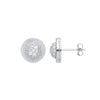 Cubic Zirconia Ring - W/G Cz Round 11mm Stud Earrings - by Hearts Forever Jewellers