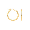 Y/G 20mm Octagon Hoop Earrings