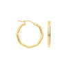 Ring - Y/G 20mm Octagon Hoop Earrings - by Hearts Forever Jewellers
