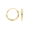 Jewellery - Y/G 10mm D/C Sleepers - by Hearts Forever Jewellers