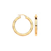 Ring - Y/G 38mm Square Tube Ribbed Hoop Earrings - by Hearts Forever Jewellers