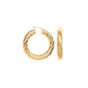 Ring - Y/G 43mm Chunky Twist Hoop Earrings - by Hearts Forever Jewellers