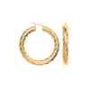 Ring - Y/G 55mm Chunky Twist Hoop Earrings - by Hearts Forever Jewellers