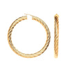 Ring - Y/G 75mm Chunky Twist Hoop Earrings - by Hearts Forever Jewellers