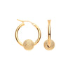 Ring - Y/G 19mm Glitter Ball Hoop Earrings - by Hearts Forever Jewellers