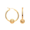Ring - Y/G 23mm Glitter Ball Hoop Earrings - by Hearts Forever Jewellers