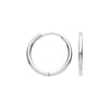 Jewellery - W/G 14mm Plain Hinged Huggies - by Hearts Forever Jewellers