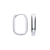 Jewellery - W/G Plain Rectangle Hinged Huggies - by Hearts Forever Jewellers