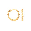 Jewellery - Y/G 13mm Beaded Hinged Huggies - by Hearts Forever Jewellers