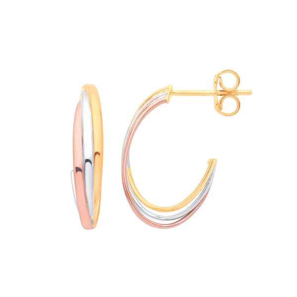 Ring - YW & R/G Russian Drop Earrings - by Hearts Forever Jewellers