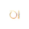 Ring - YW & R/G Russian Wedding 18mm Hoop Earrings - by Hearts Forever Jewellers