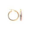 Ring - YW & R/G Russian Wedding 23mm Hoop Earrings - by Hearts Forever Jewellers
