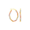 Ring - YW & R/G Russian Wedding Oval Hoop Earrings - by Hearts Forever Jewellers