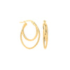 Ring - Y/G Plain & Twisted Oval Hoop Earrings - by Hearts Forever Jewellers