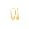 Ring - Y/G Plain Elongated Hoop Earrings - by Hearts Forever Jewellers