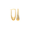 Ring - Y/G D/C Elongated Hoop Earrings - by Hearts Forever Jewellers