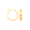 Ring - Y/G Greek Key 18mm Hoop Earrings - by Hearts Forever Jewellers