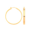 Ring - Y/G Greek Key 35mm Hoop Earrings - by Hearts Forever Jewellers