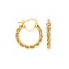 Ring - Y/G Rope Chain 20mm Hoop Earrings - by Hearts Forever Jewellers