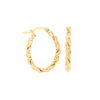 Ring - Y/G Twisted Oval Hoop Earrings - by Hearts Forever Jewellers