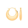 Ring - Y/G Curved Creole Hollow Hoop Earrings - by Hearts Forever Jewellers