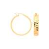 Earrings - Y/G 25mm D/C Wide Hoops - by Hearts Forever Jewellers
