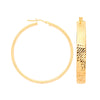 Earrings - Y/G 35mm D/C Wide Hoops - by Hearts Forever Jewellers